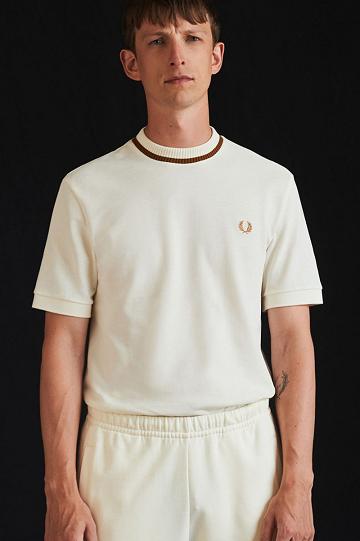 White Fred Perry M7 Men's T Shirts | PH 1721AHKP